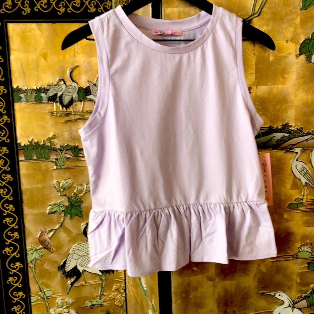 Juniors…Cute Crave Fame peplum sleeveless top